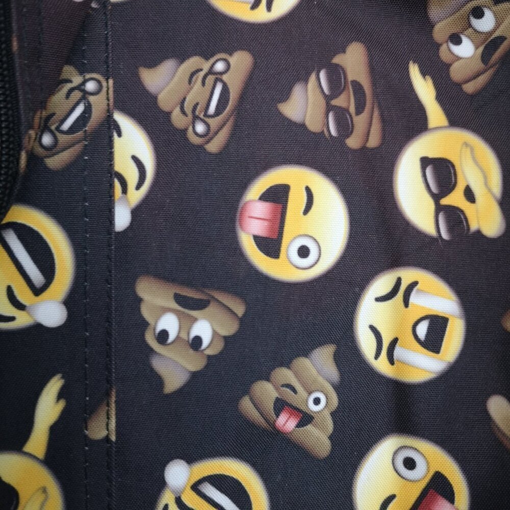 The Children's Place Youth's Unisex Black with Brown & Yellow Emoji's Backpack - Picture 5 of 10
